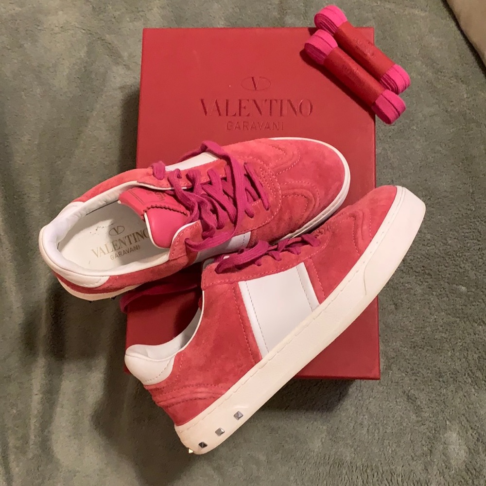 Pink Suede Valentino Sneakers Size 6